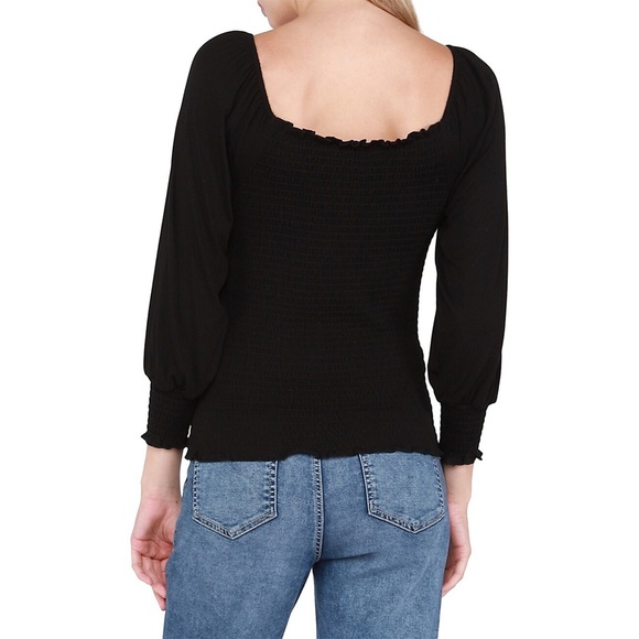 Venice Love Smocked Squareneck Top - Picture 3 of 9